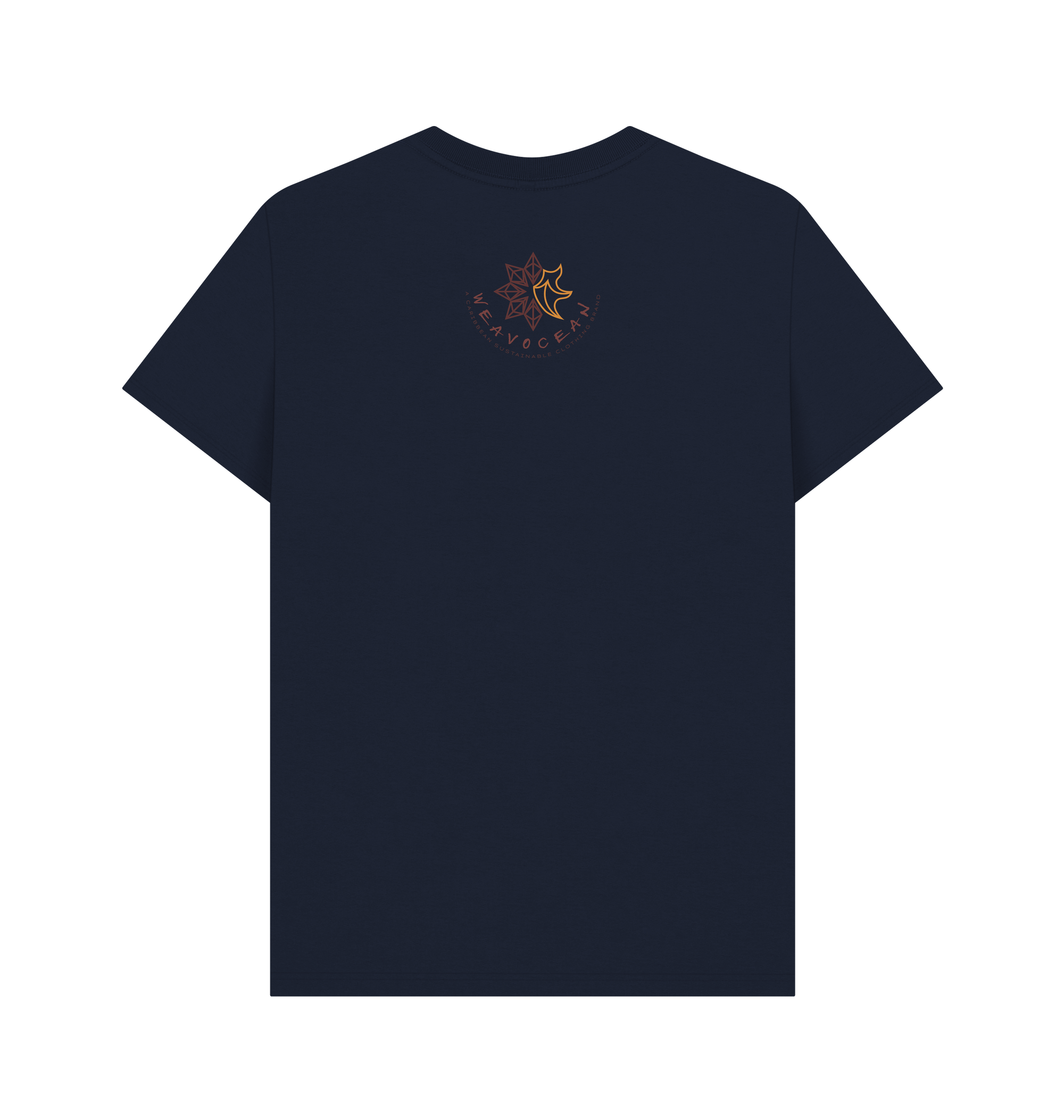 Navy Blue Printed T-shirt Back