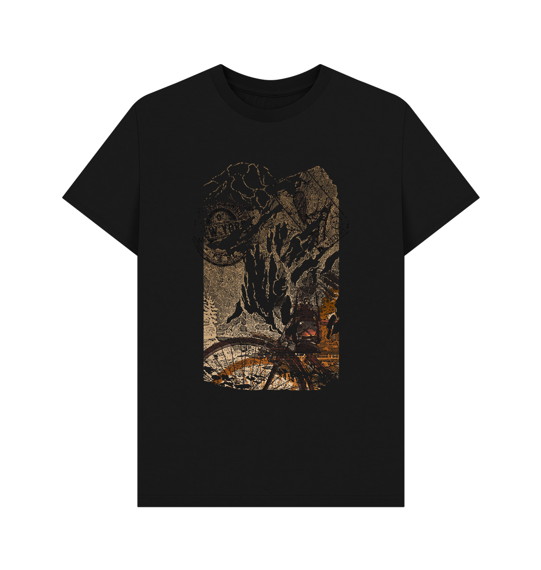 Black Printed T-shirt Front