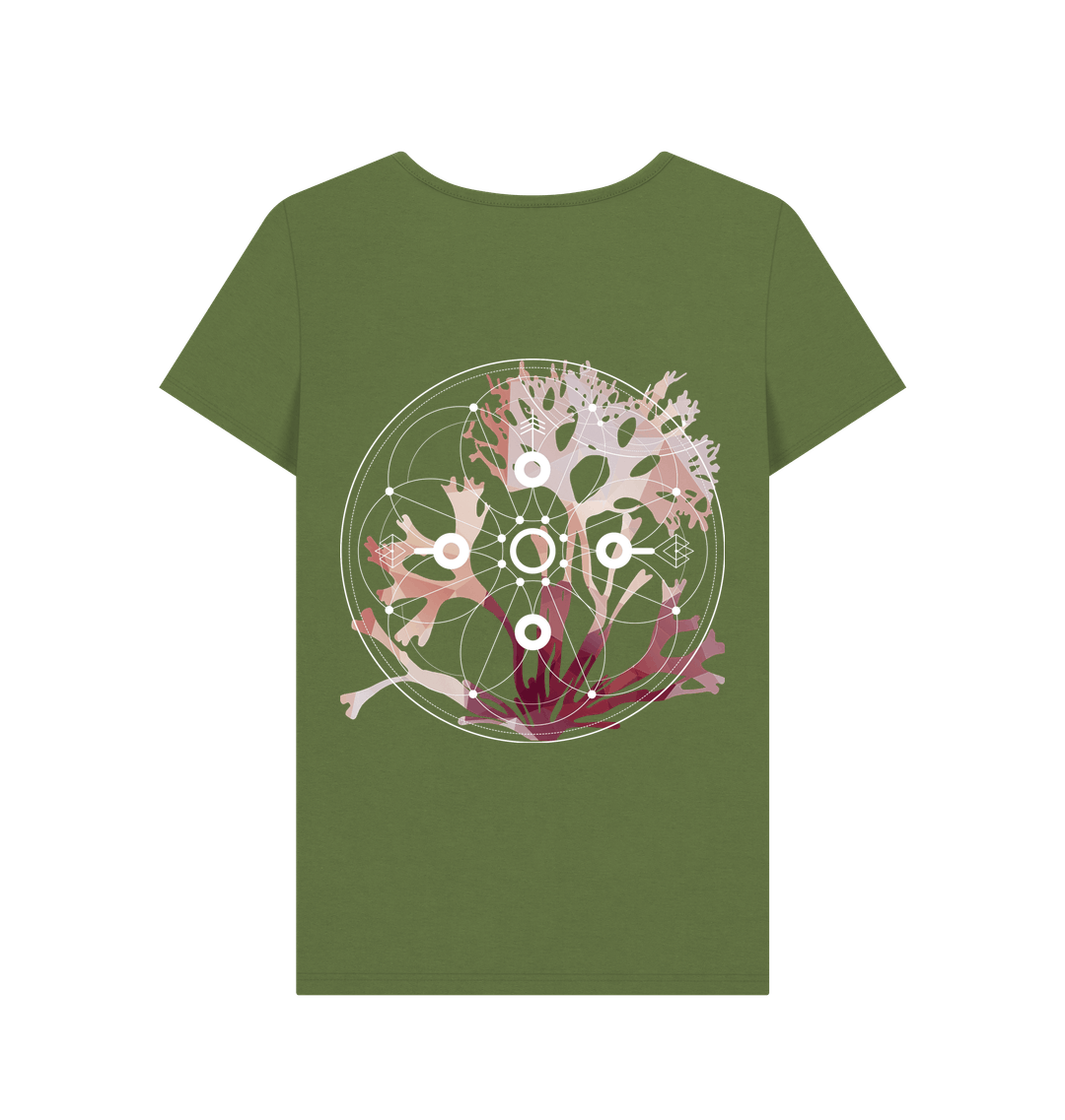 Khaki Printed T-shirt Back