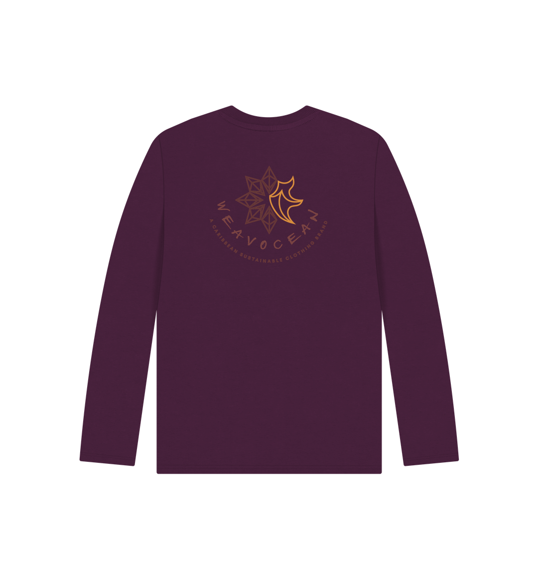 Purple Printed Kids T-Shirt Back