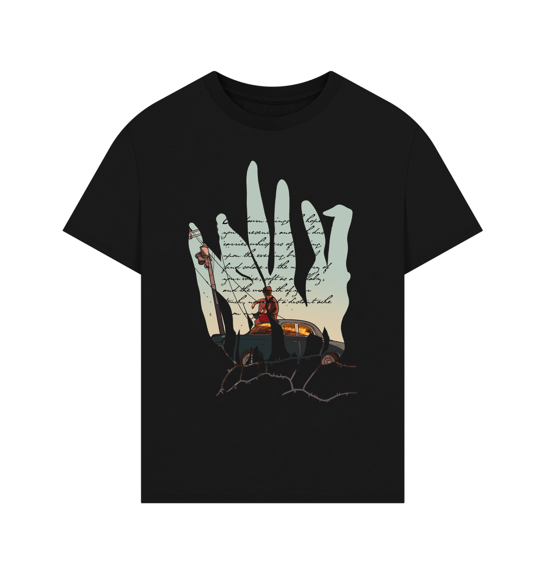 Black Printed T-shirt Front