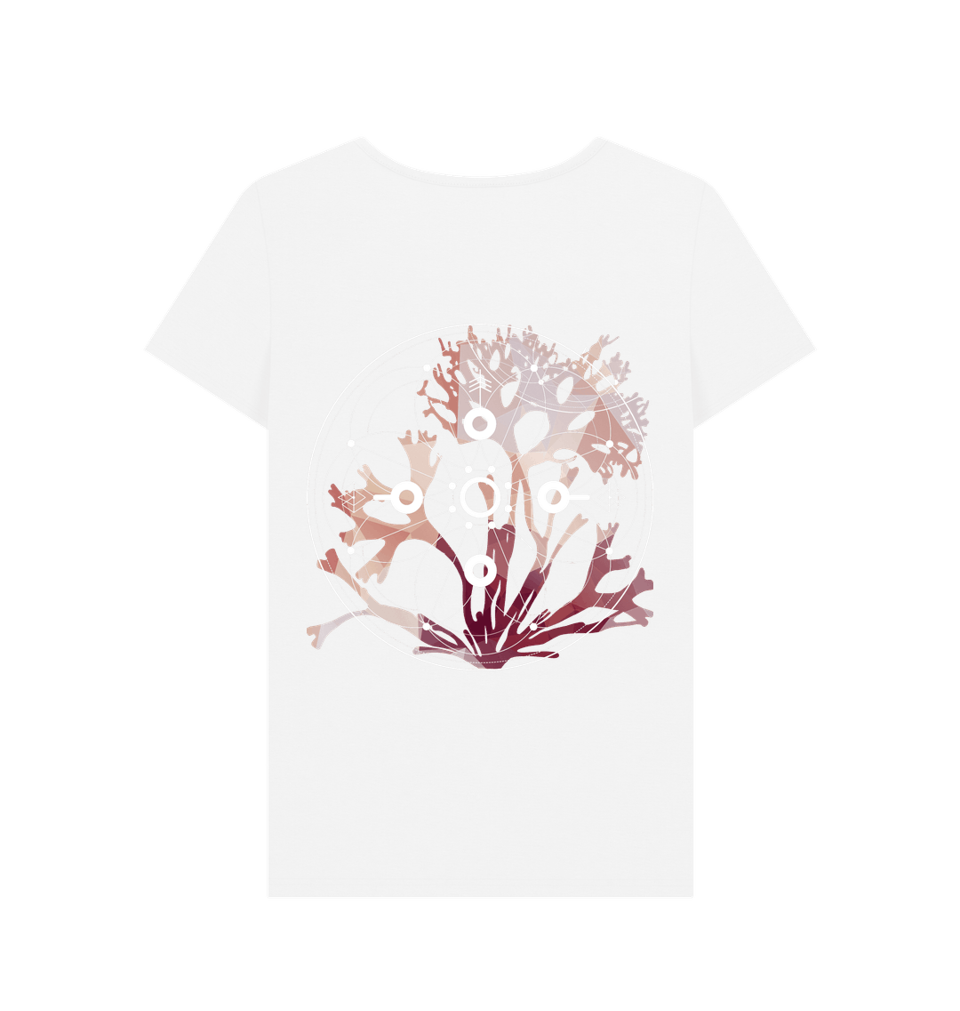 White Printed T-shirt Back