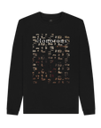 Black Recycled Printed Sweater Front