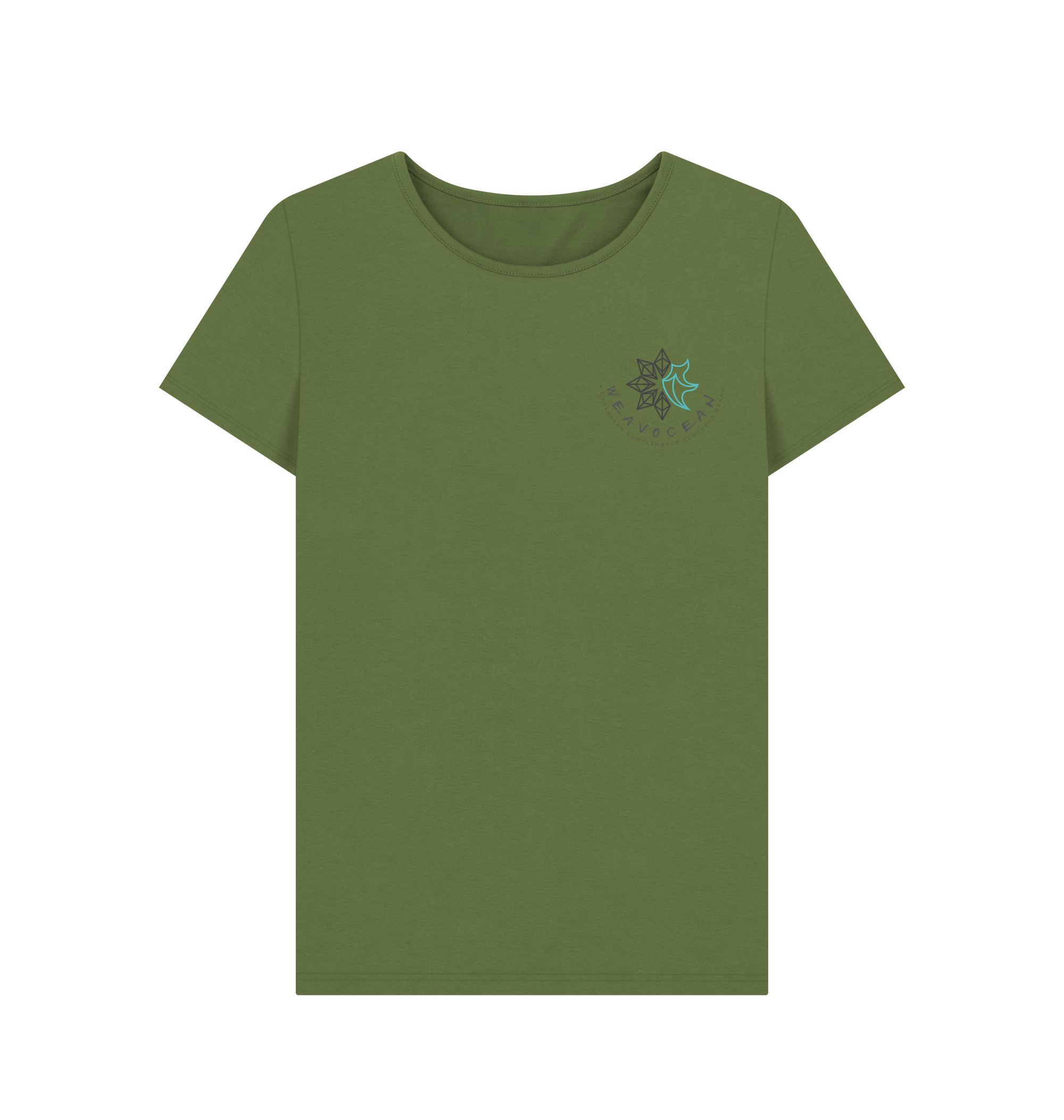 Khaki Printed T-shirt Front