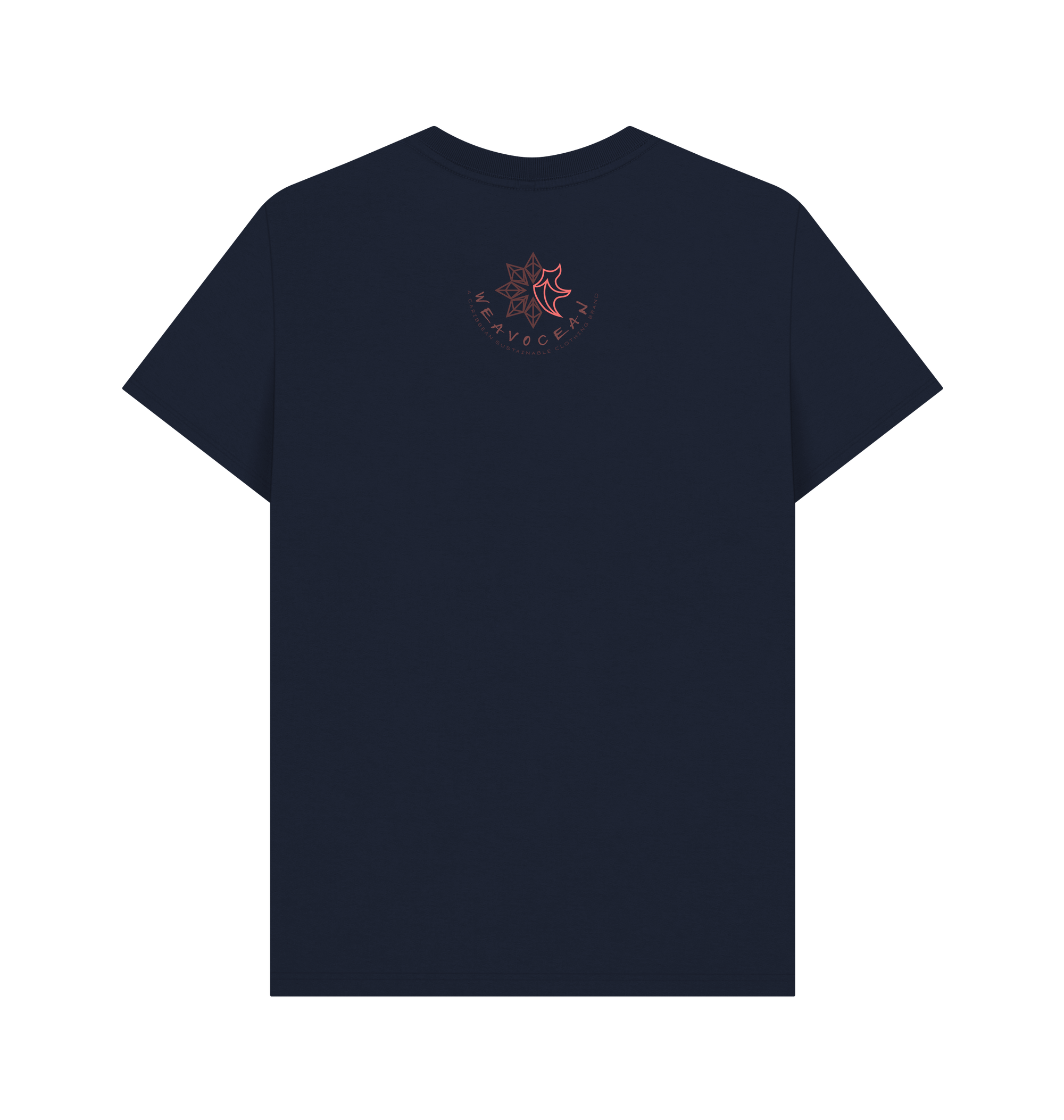 Navy Blue Printed T-shirt Back