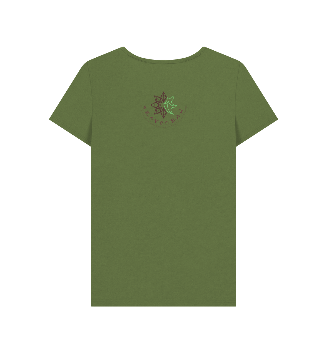 Khaki Printed T-shirt Back
