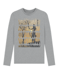 Athletic Grey Printed Long Sleeve T Shirt Front
