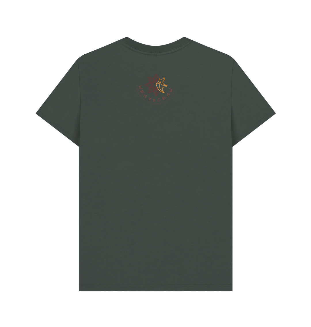Dark Grey Printed T-shirt Back