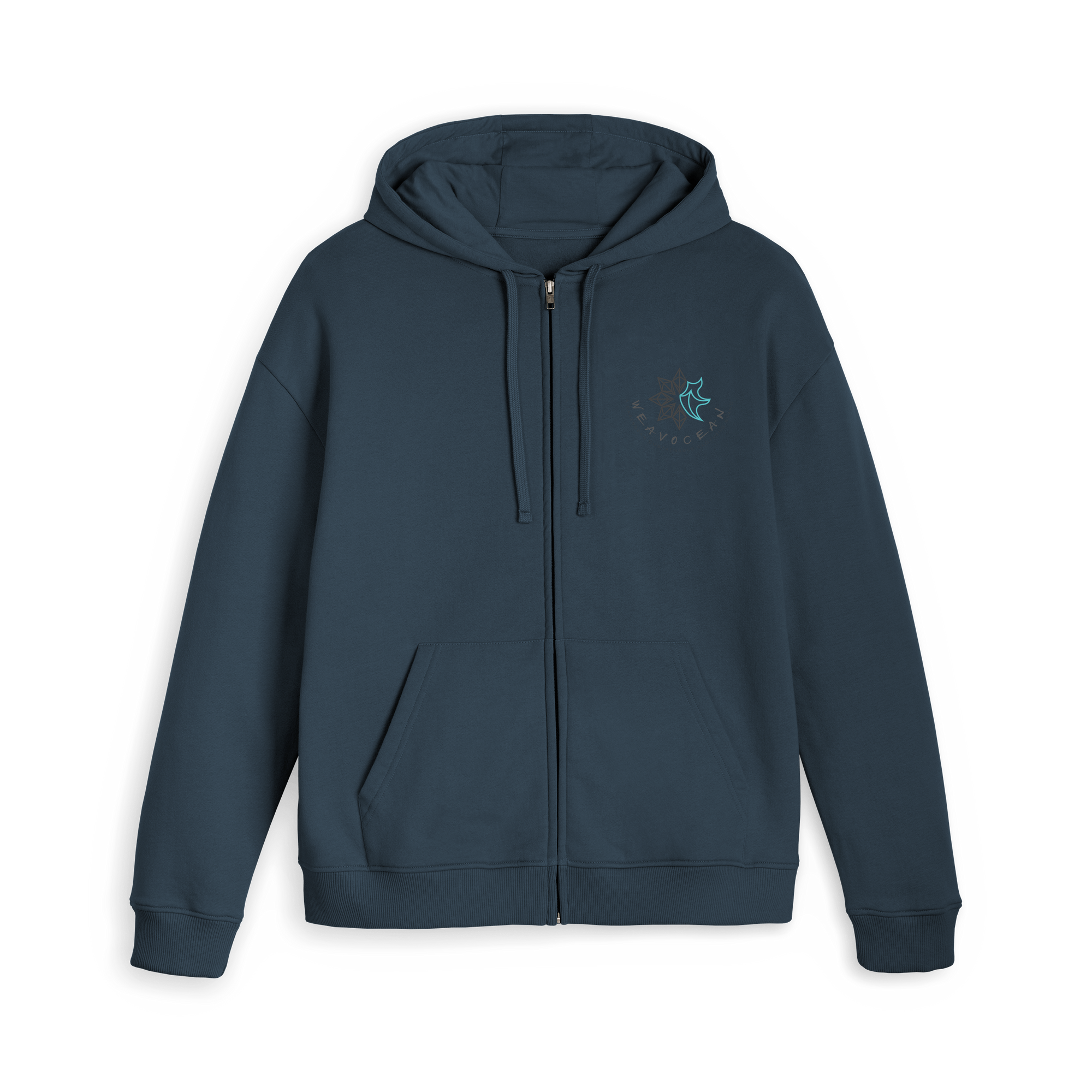 Navy Zip hoody Front