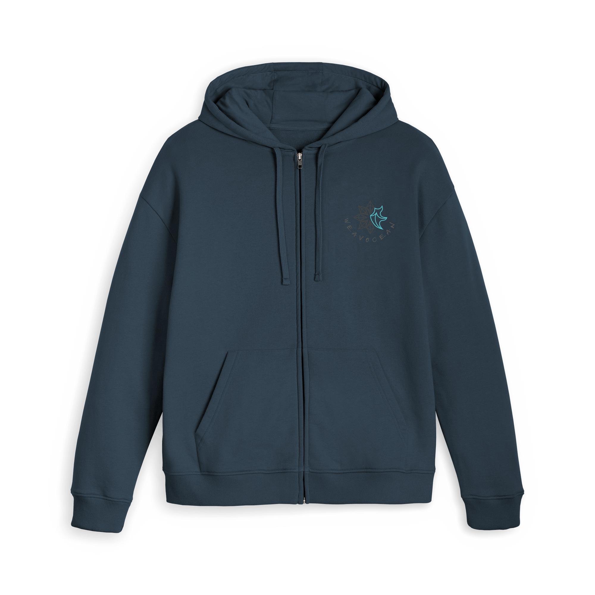 Navy Zip hoody Front