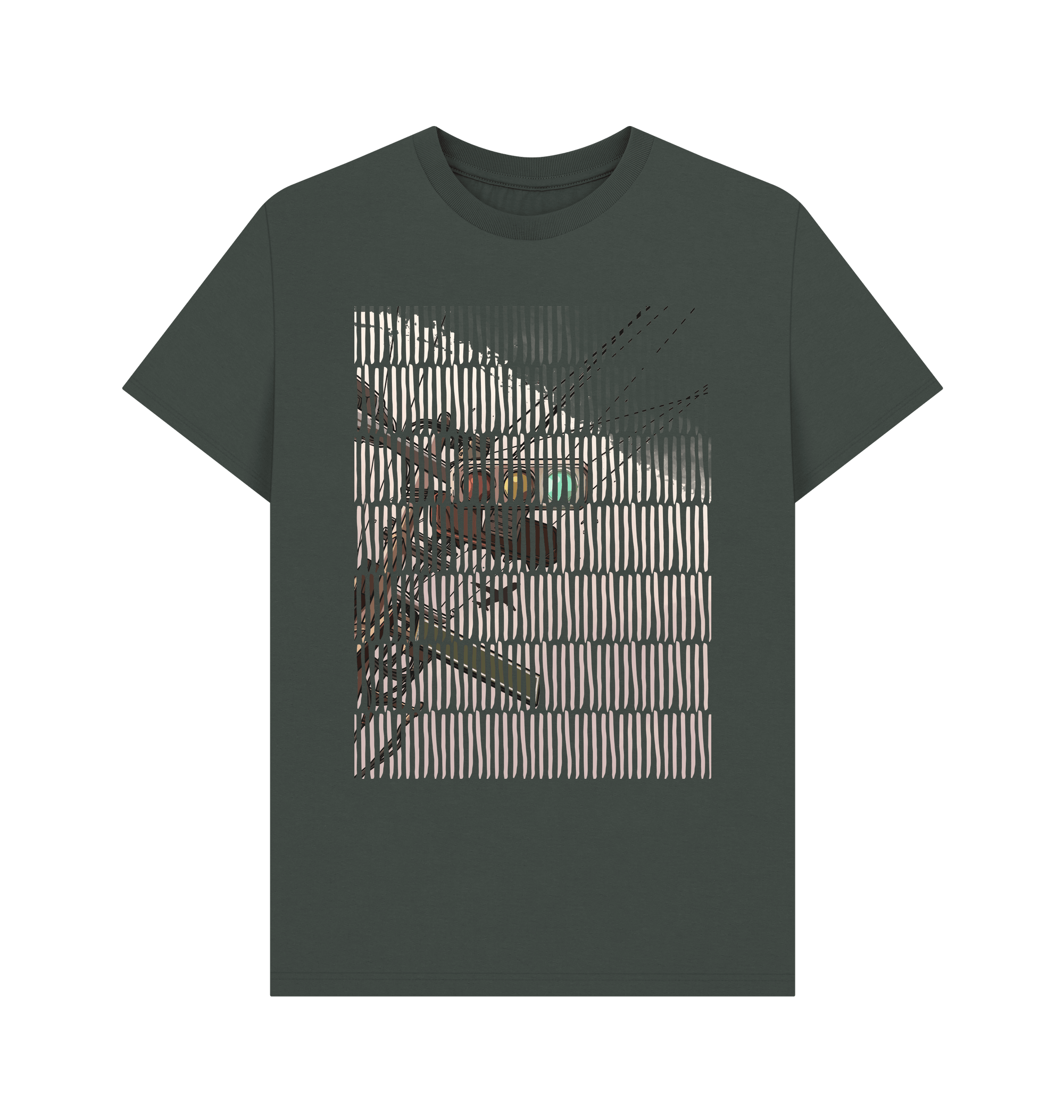 Dark Grey Printed T-shirt Front