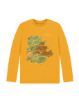Mustard Printed Kids T-Shirt Front