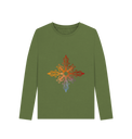 Khaki Printed Long Sleeve T Shirt