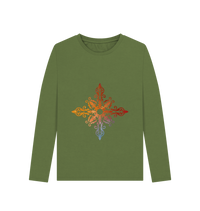 Khaki Printed Long Sleeve T Shirt