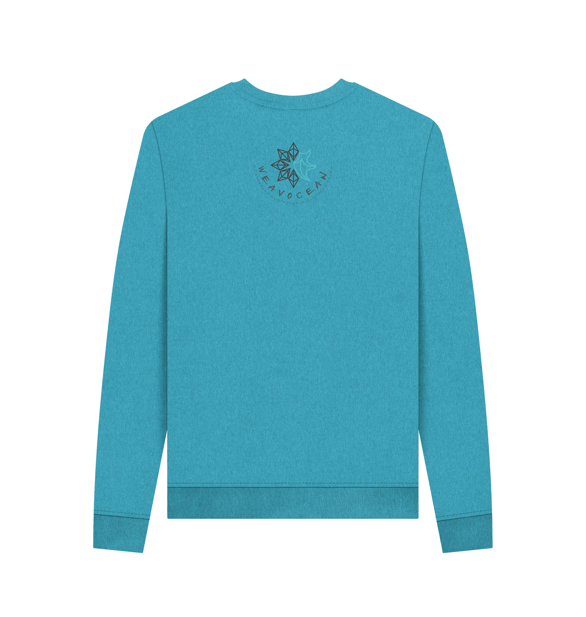 Ocean Blue Recycled Printed Sweater Back