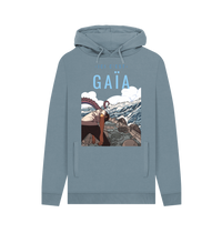 Stone Blue Printed Hoody