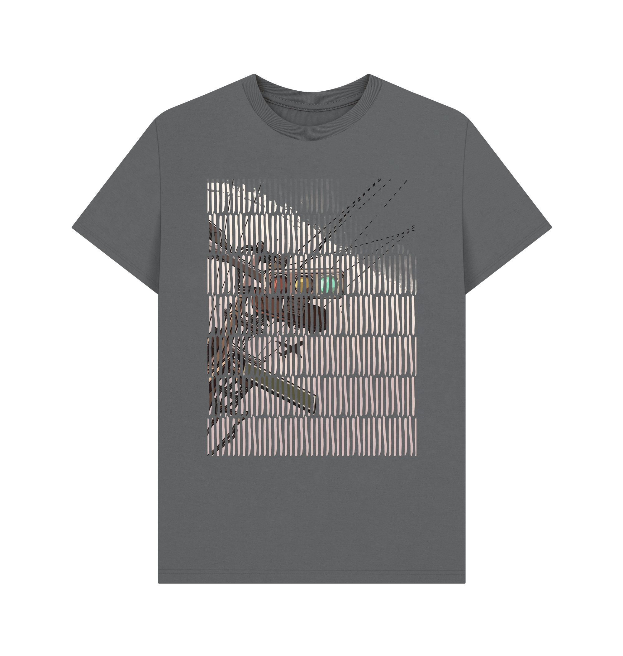 Slate Grey Printed T-shirt Front