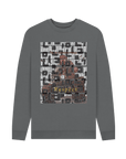 Slate Grey Printed Sweater Front