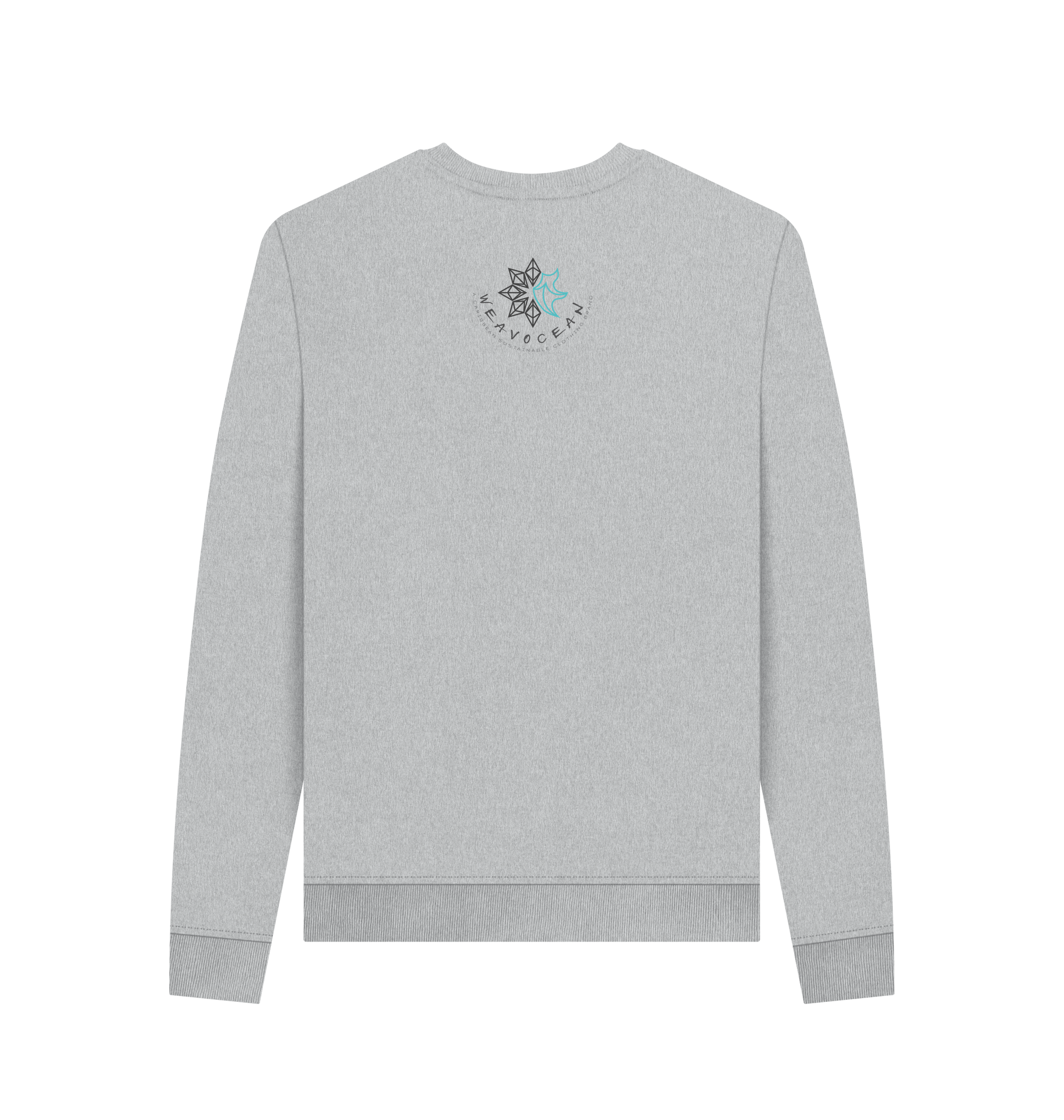 Grey Recycled Printed Sweater Back