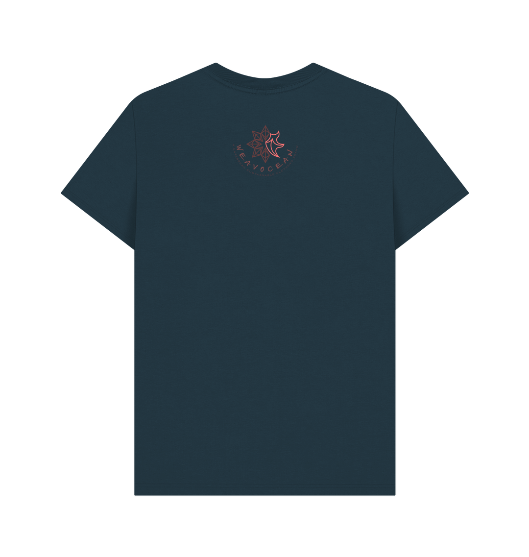 Denim Blue Printed T-shirt Back