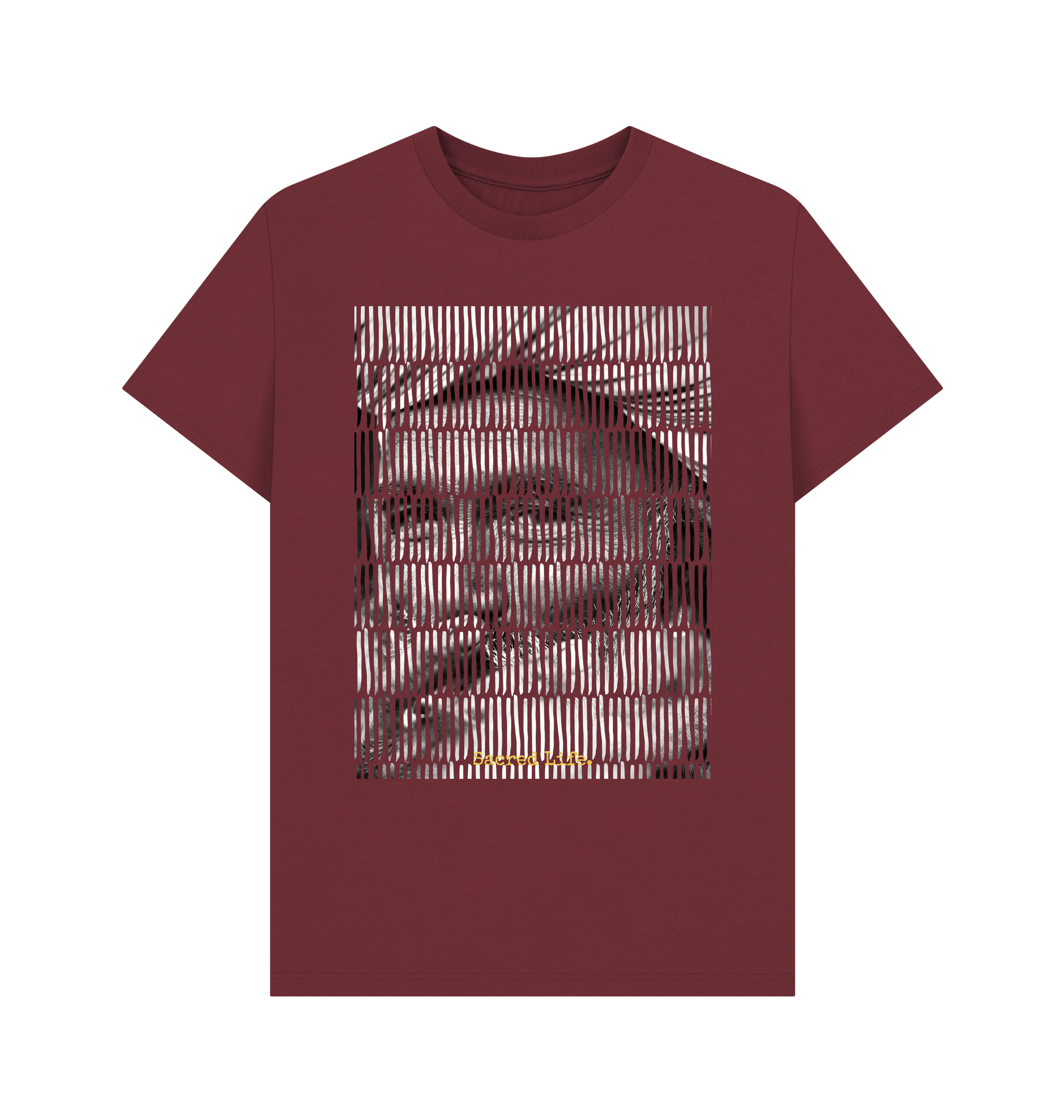 Red Wine Printed T-shirt Front