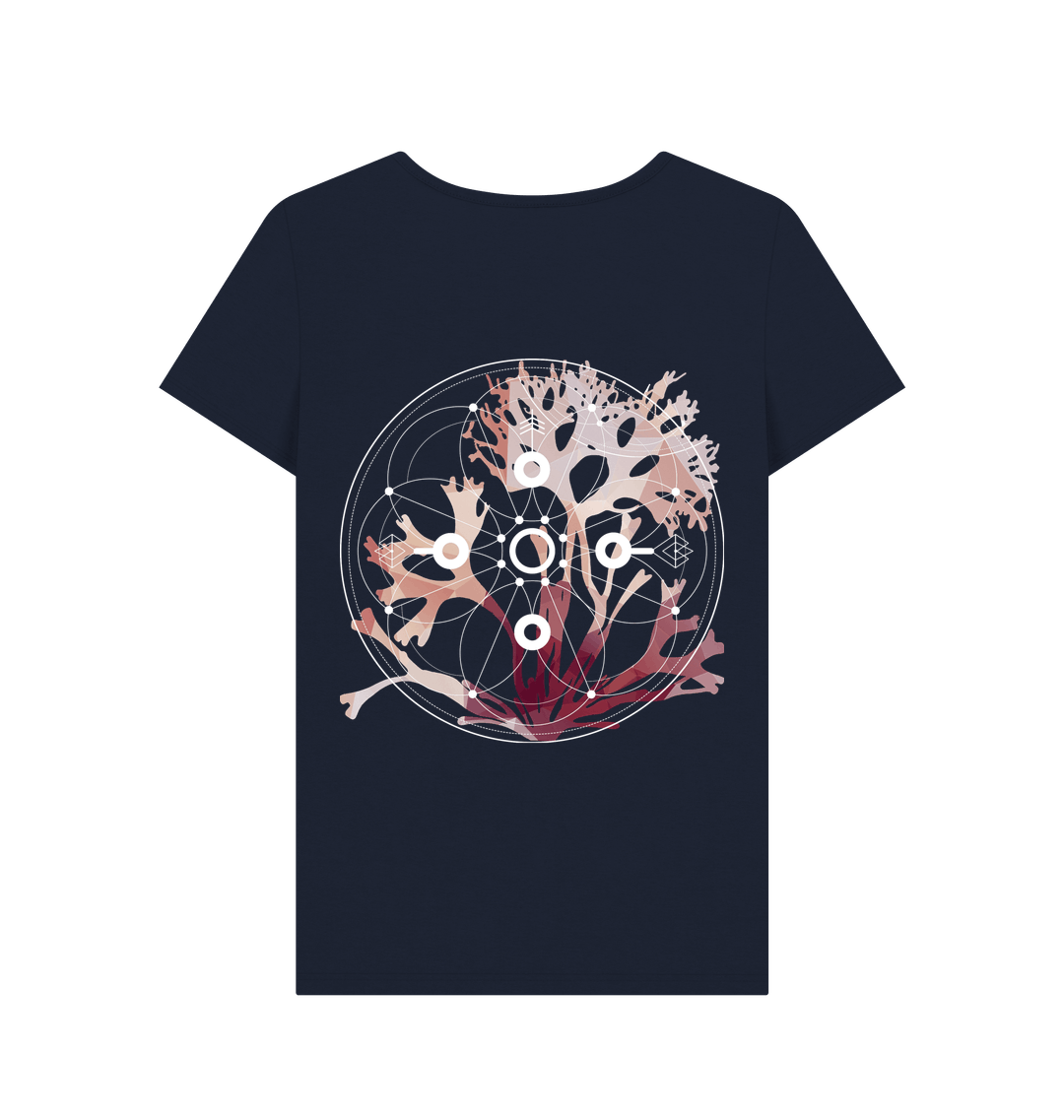 Navy Blue Printed T-shirt Back