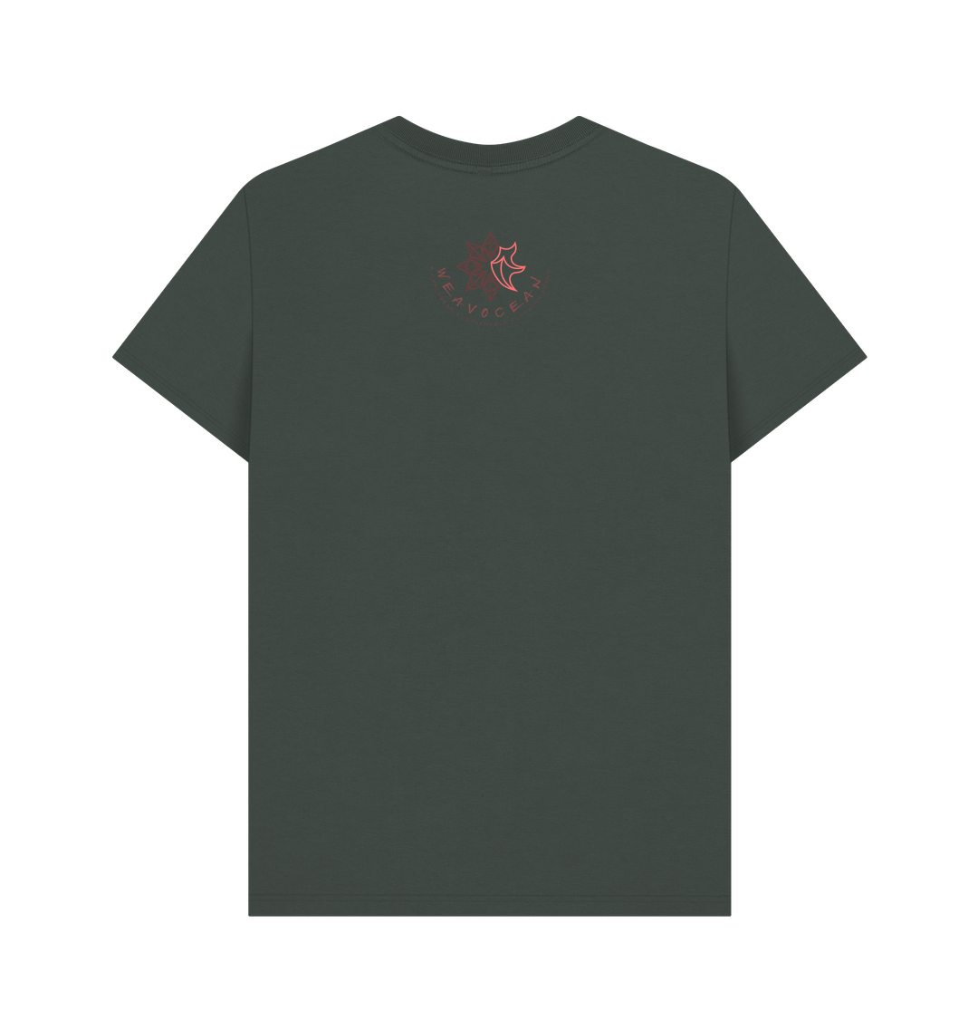 Dark Grey Printed T-shirt Back