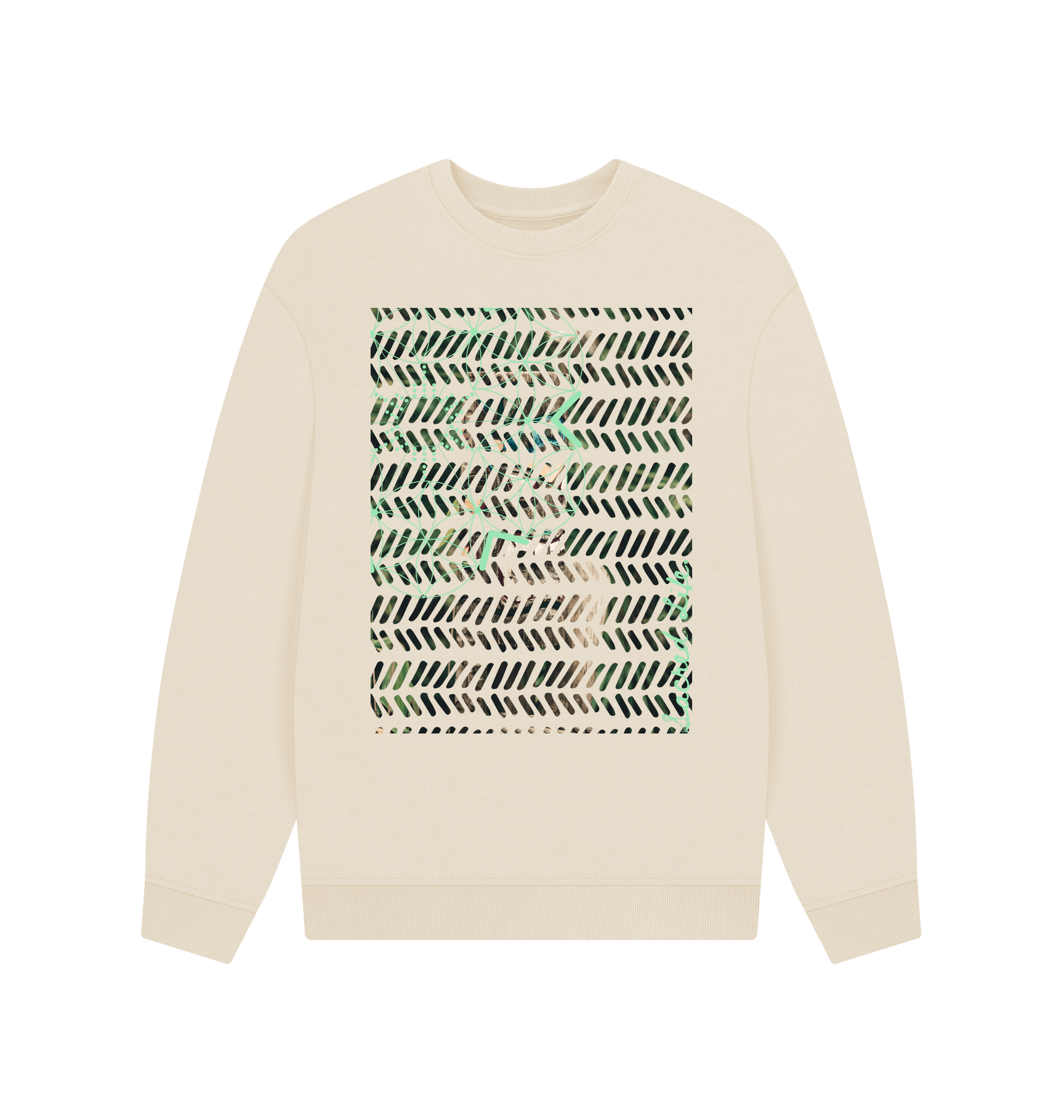 Oat Printed Sweater Front