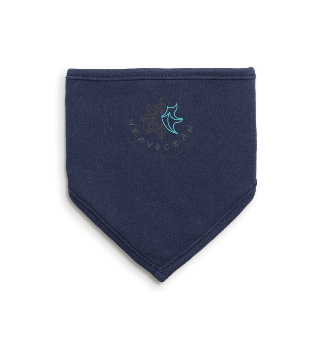 White/Nautical Navy Bib Front