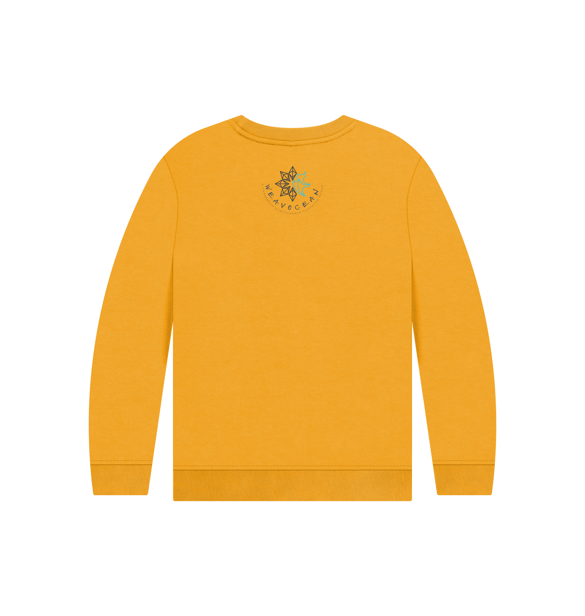 Mustard Printed Kids Jumper Back