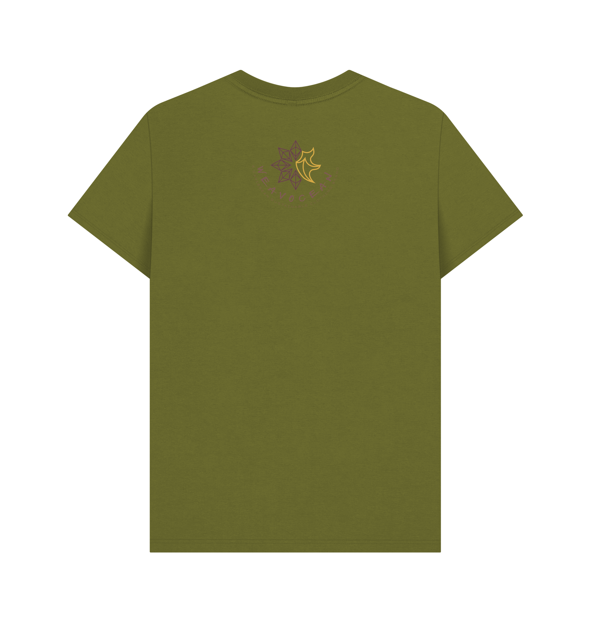 Moss Green Printed T-shirt Back