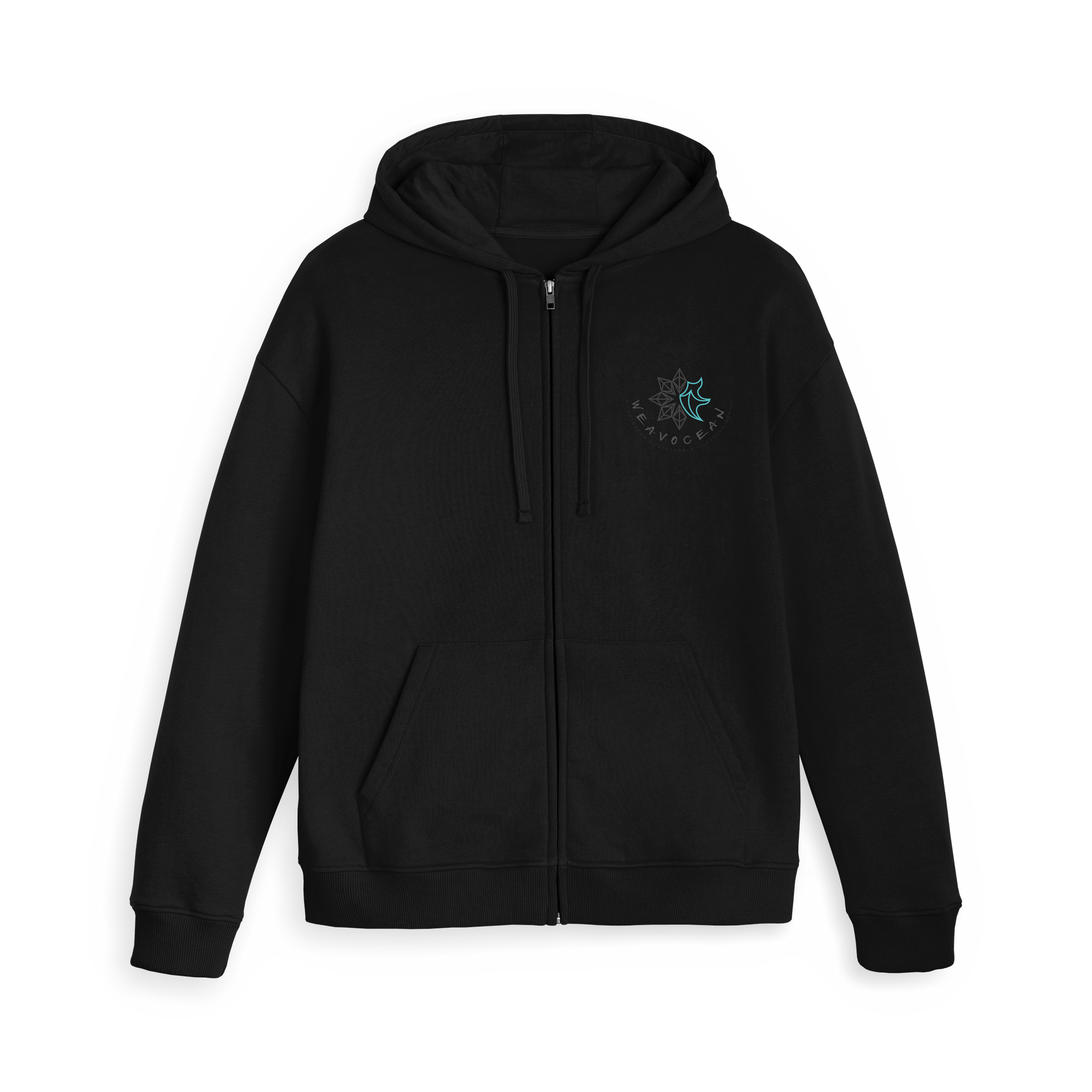 Black Zip hoody Front