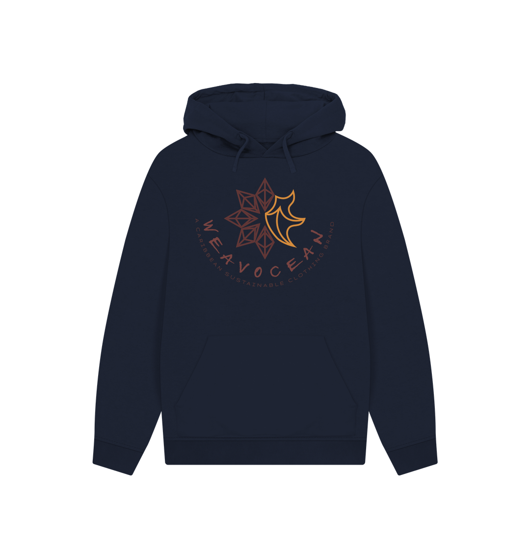 Navy Printed Hoody