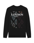 Black Printed Sweater Front