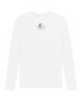 White Printed Long Sleeve T Shirt Back
