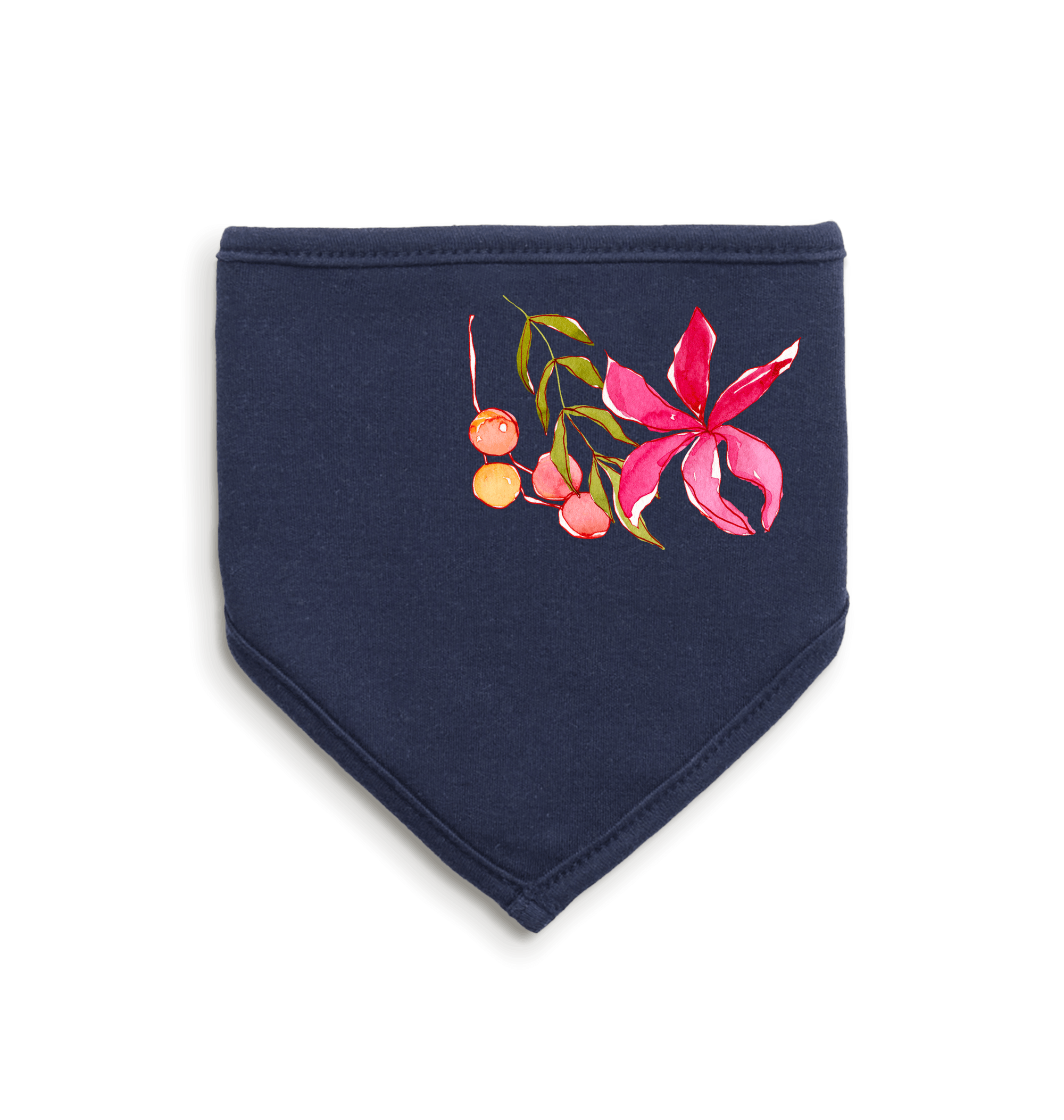 White/Nautical Navy Bib Front