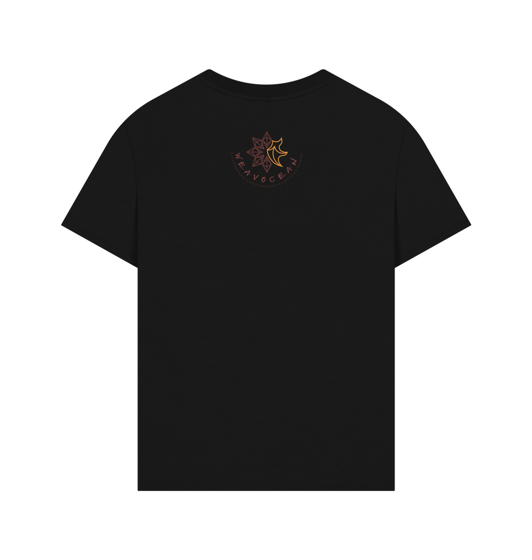 Black Printed T-shirt Back