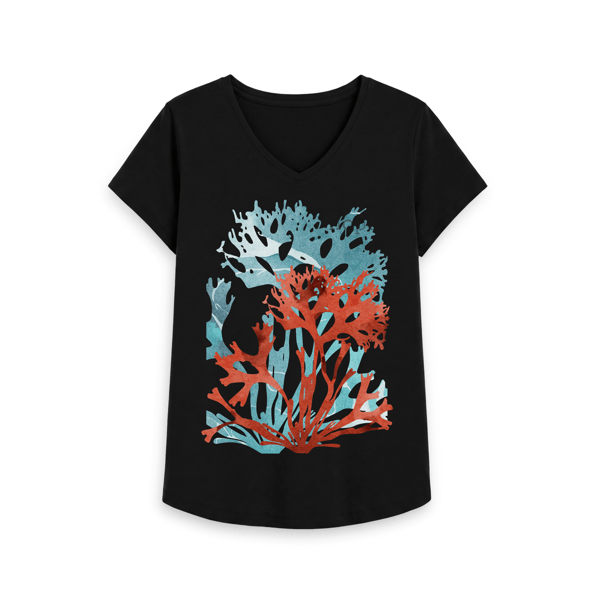 Black Printed T-shirt Front