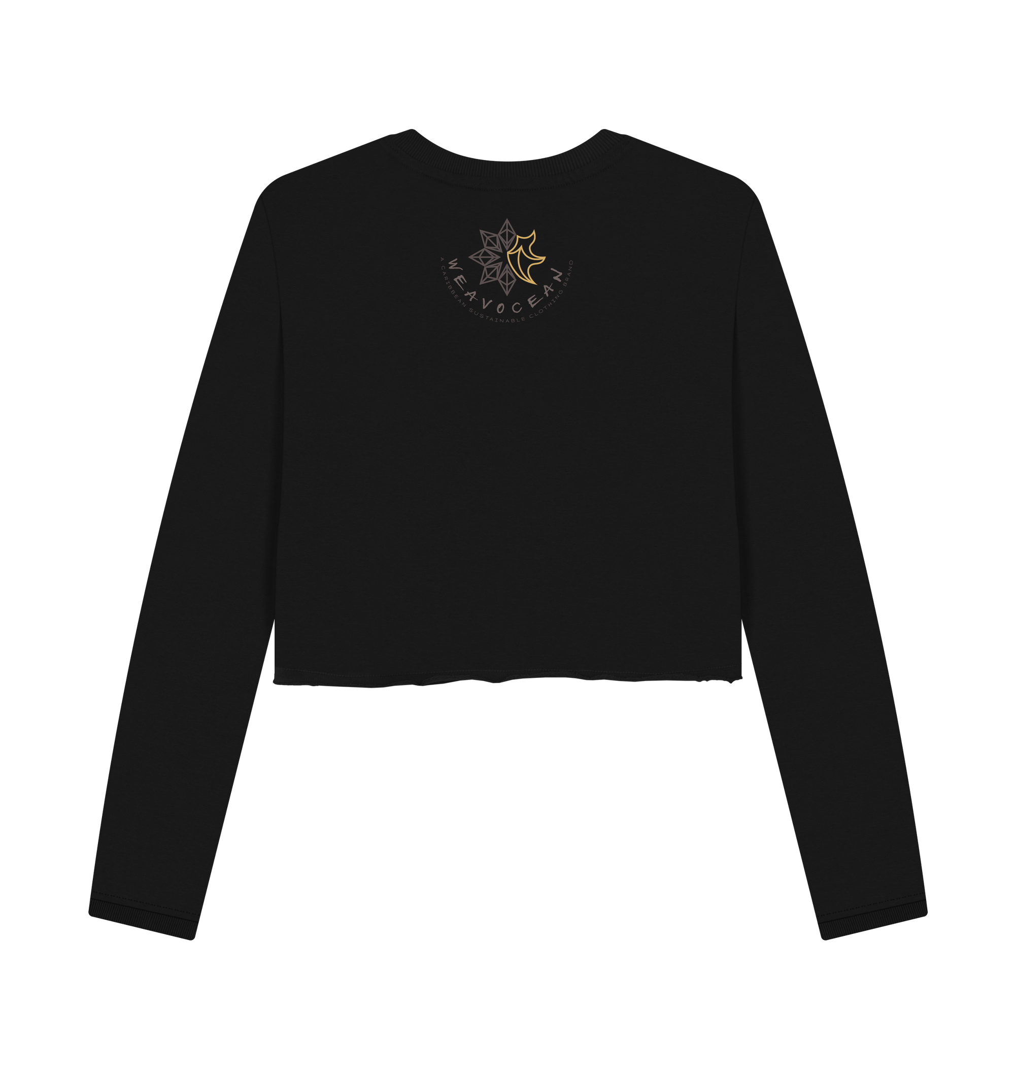 Black Printed Boxy Jumpers Back