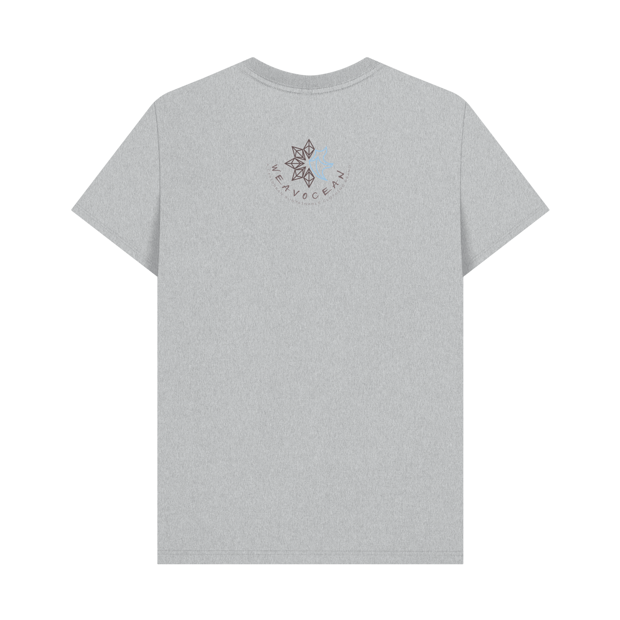 Grey Recycled Printed T-Shirt Back