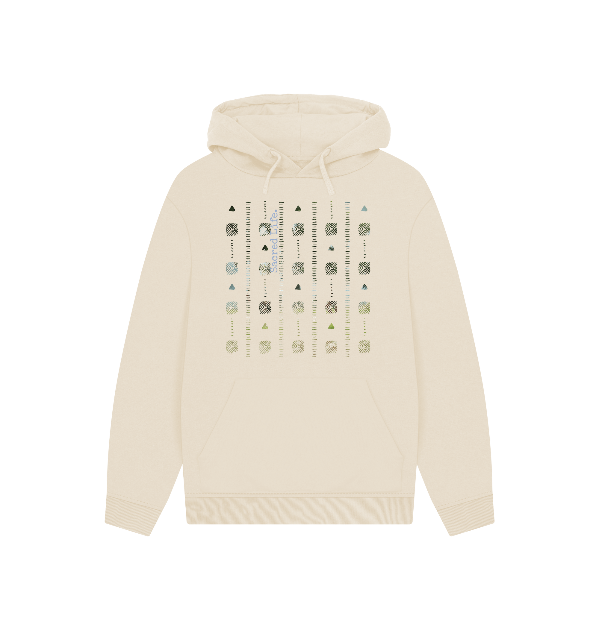 Oat Printed Hoody Front