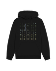 Black Printed Hoody Front