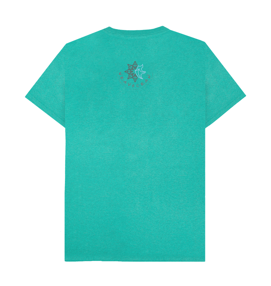 Seagrass Green Recycled Printed T-Shirt Back