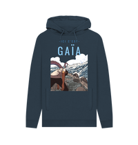 Navy Printed Hoody