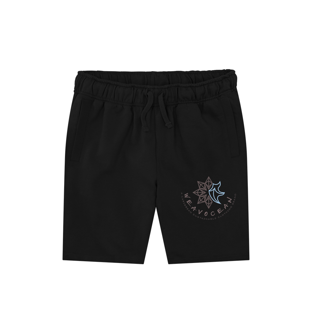 Black Printed Mens Shorts