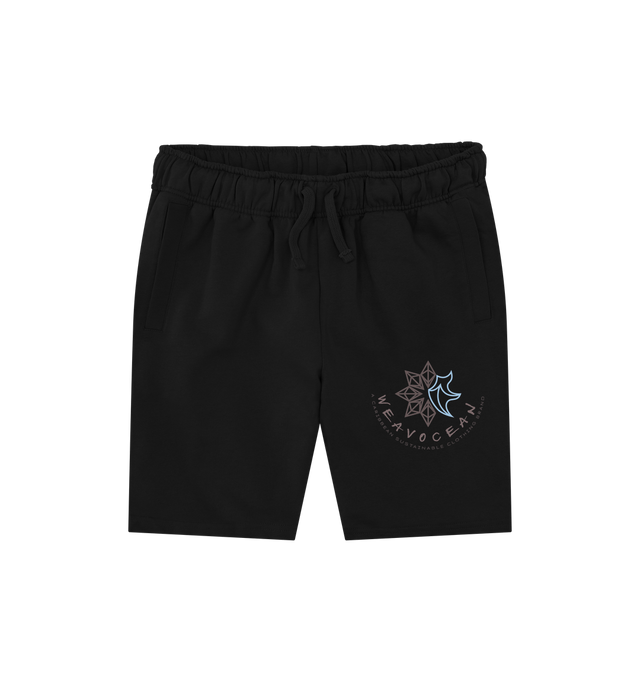 Black Printed Mens Shorts