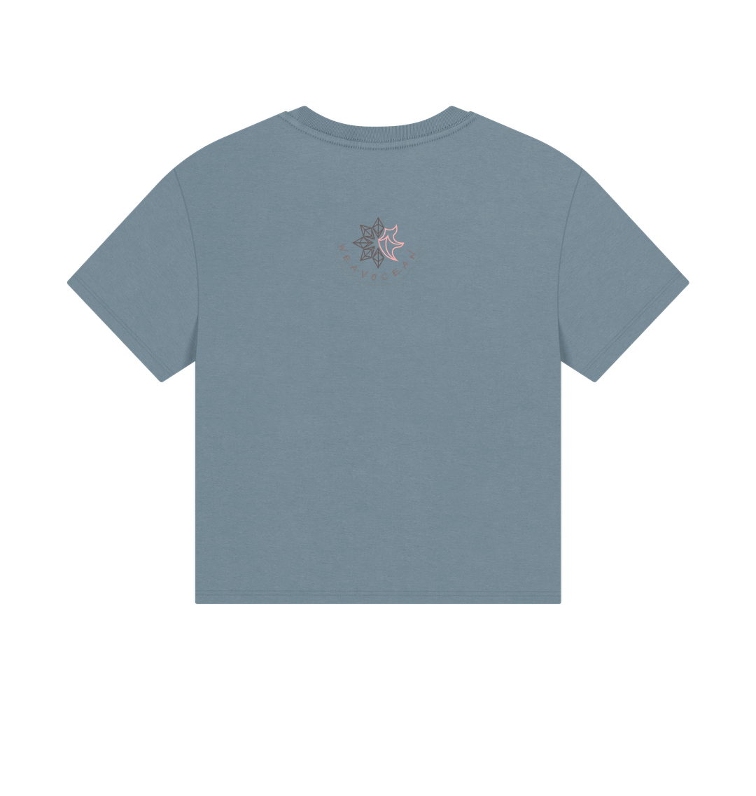 Stone Blue Printed T-shirt Back