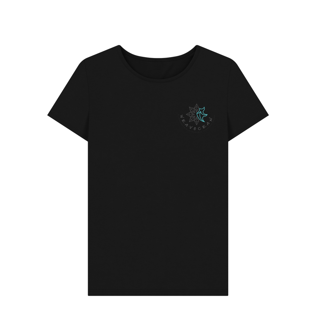 Black Printed T-shirt Front