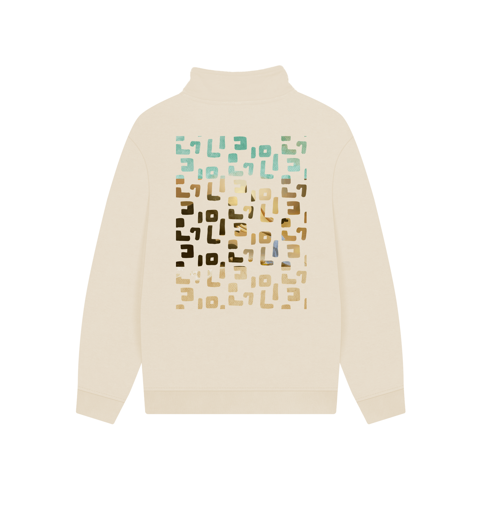 Oat Printed Sweater Back