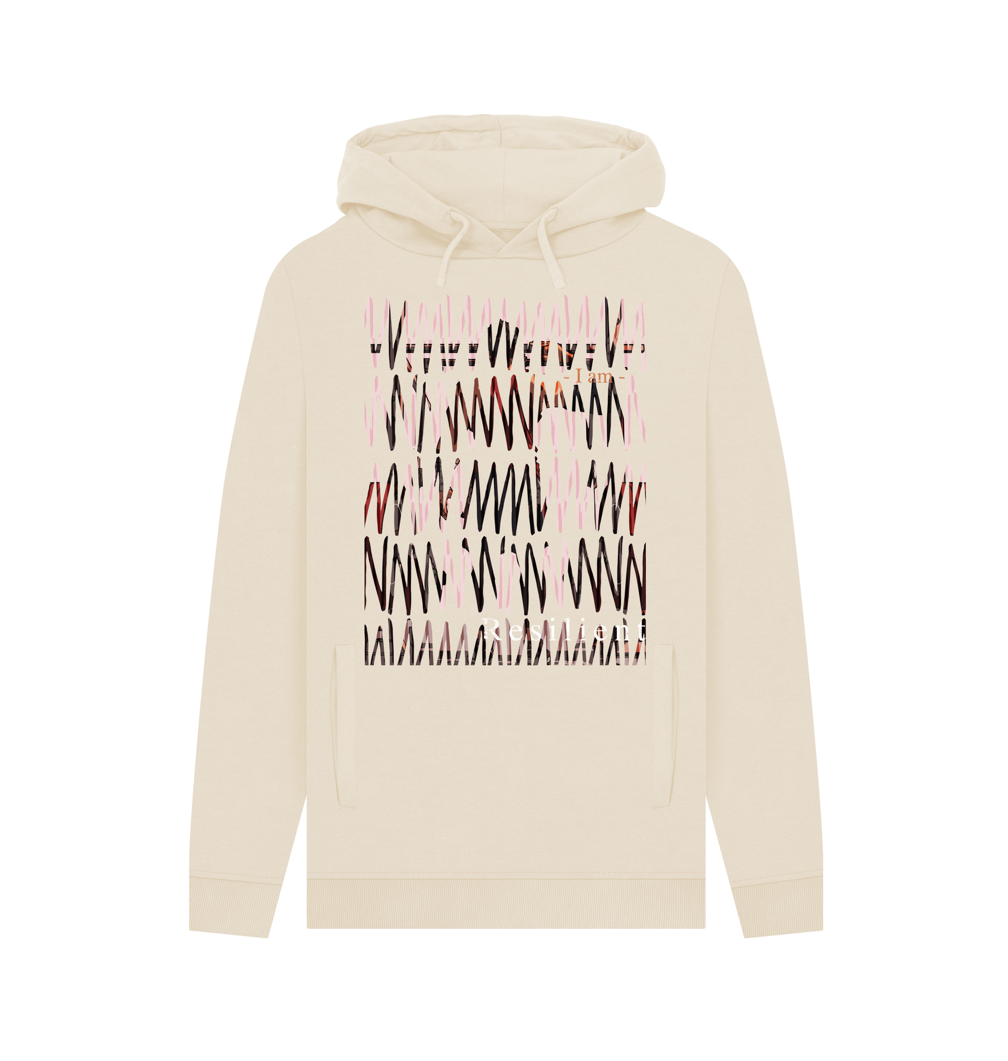 Oat Printed Hoody Front